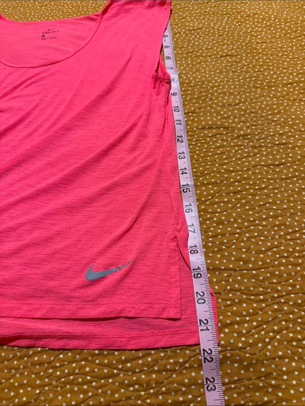 Nike Bright Pink Athletic Tank Top with Reflective Swoosh - Picture 4 of 5